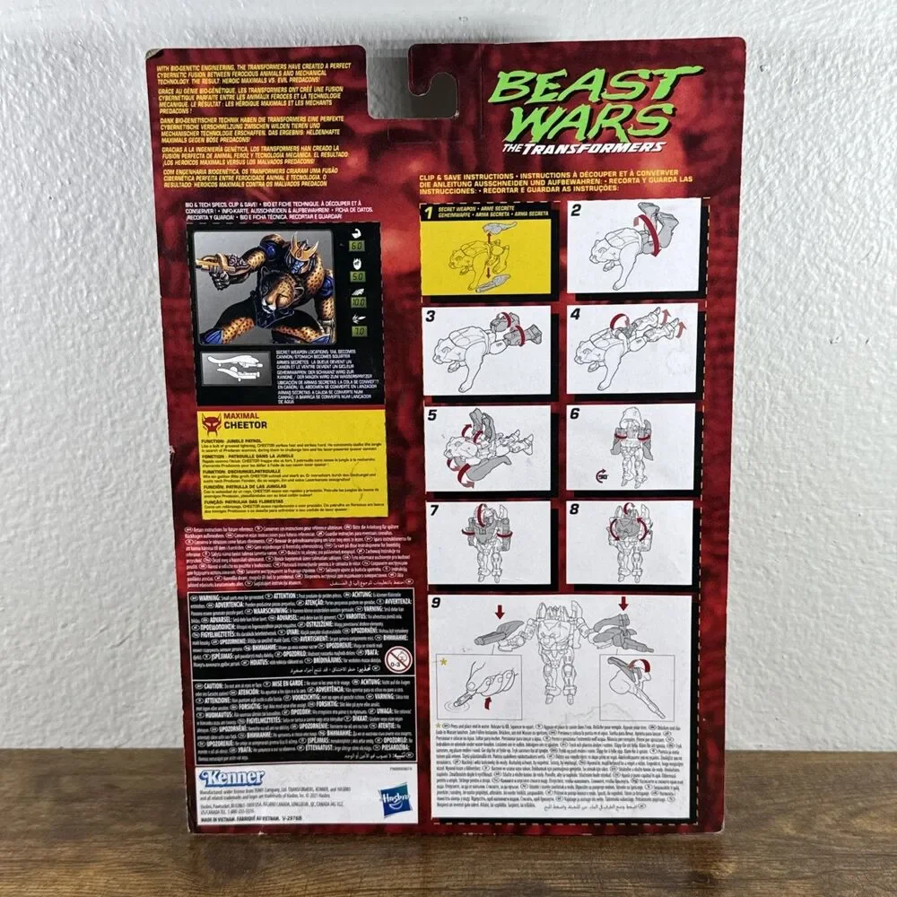 Transformers Beast Wars Deluxe Cheetor Action Figure Reissue Kenner New Sealed